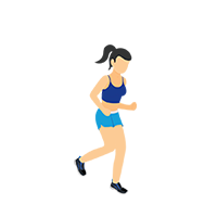 Dessin d'une femme qui fait du sport