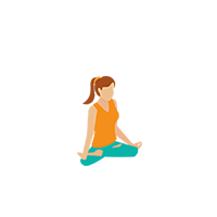 Dessin d'une femme qui médite